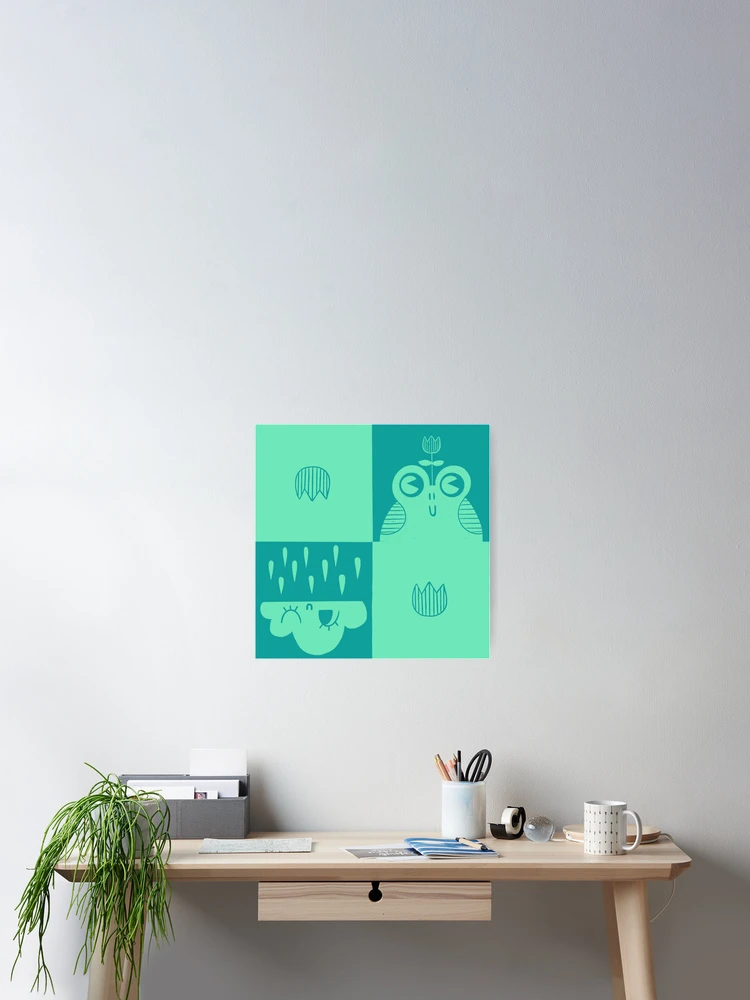 Thumbnail 2 of 3, Poster, Check Out Spring - Fresh Green designed and sold by Art by Rosa Spark.
