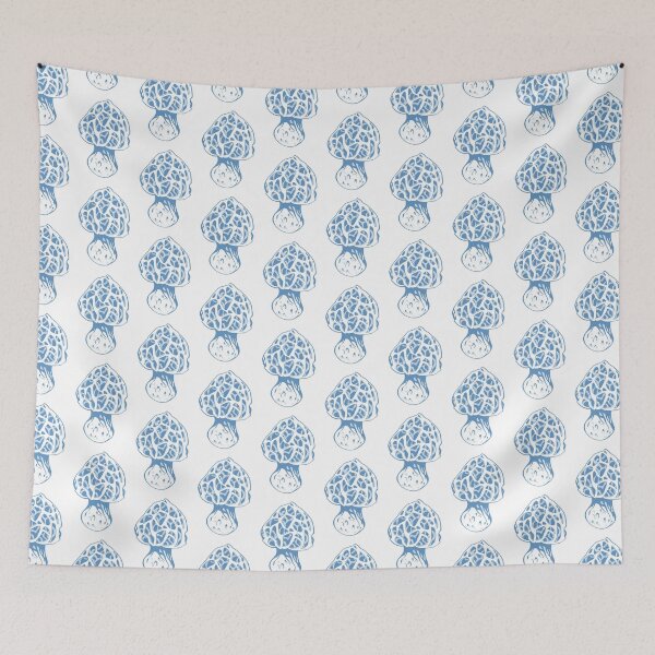 Item preview, Mesh blue and white mushroom designed and sold by MalkyTea.