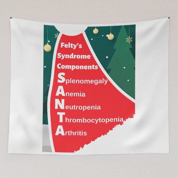 Item preview, Felty's Syndrome Components Mnemonic: SANTA designed and sold by Caregiverology.