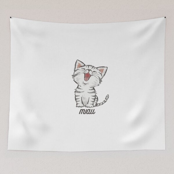 Item preview, Miau - Cheeky Cute Cat designed and sold by funkyfreshfinds.