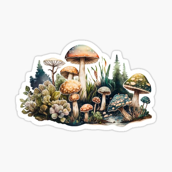 Item preview, Watercolor Mushrooms designed and sold by The-AI-Artisan.