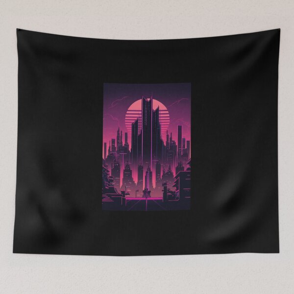 Item preview, 80s Synthwave Cybernetic Skyline designed and sold by RESToRAPTOR.