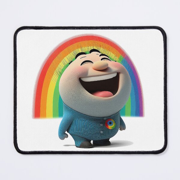 Item preview, happy rainbow character, designed and sold by Ladidia.