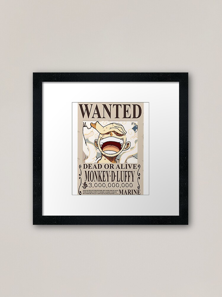 Luffy Wanted Bounty Poster 4th Yonko Poster for Sale by Onepiecetattoos