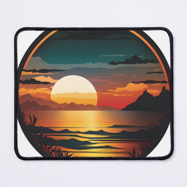 Item preview, sunset over water sticker designed and sold by vansausart.