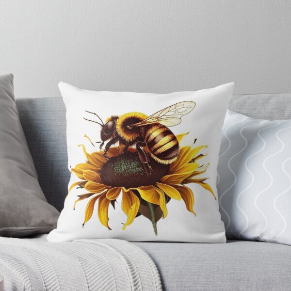 Item preview, bee on a sunflower designed and sold by Diamaber.