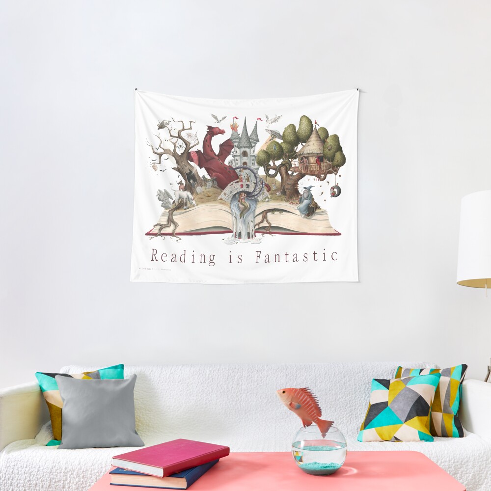 "Reading is Fantastic" Tapestry by JadaFitch Redbubble