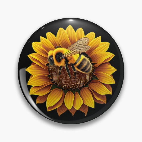Item preview, bee on a sunflower designed and sold by Diamaber.