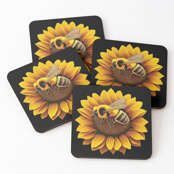 Item preview, bee on a sunflower designed and sold by Diamaber.
