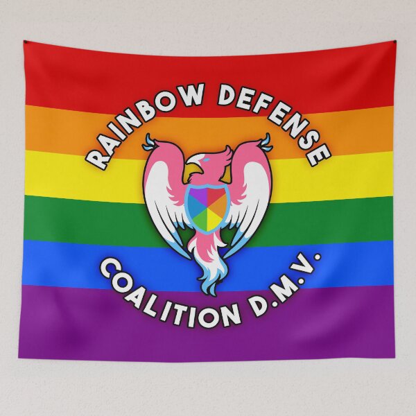 Item preview, Rainbow Defense Coalition Rainbow Flag designed and sold by rainbowdefense.