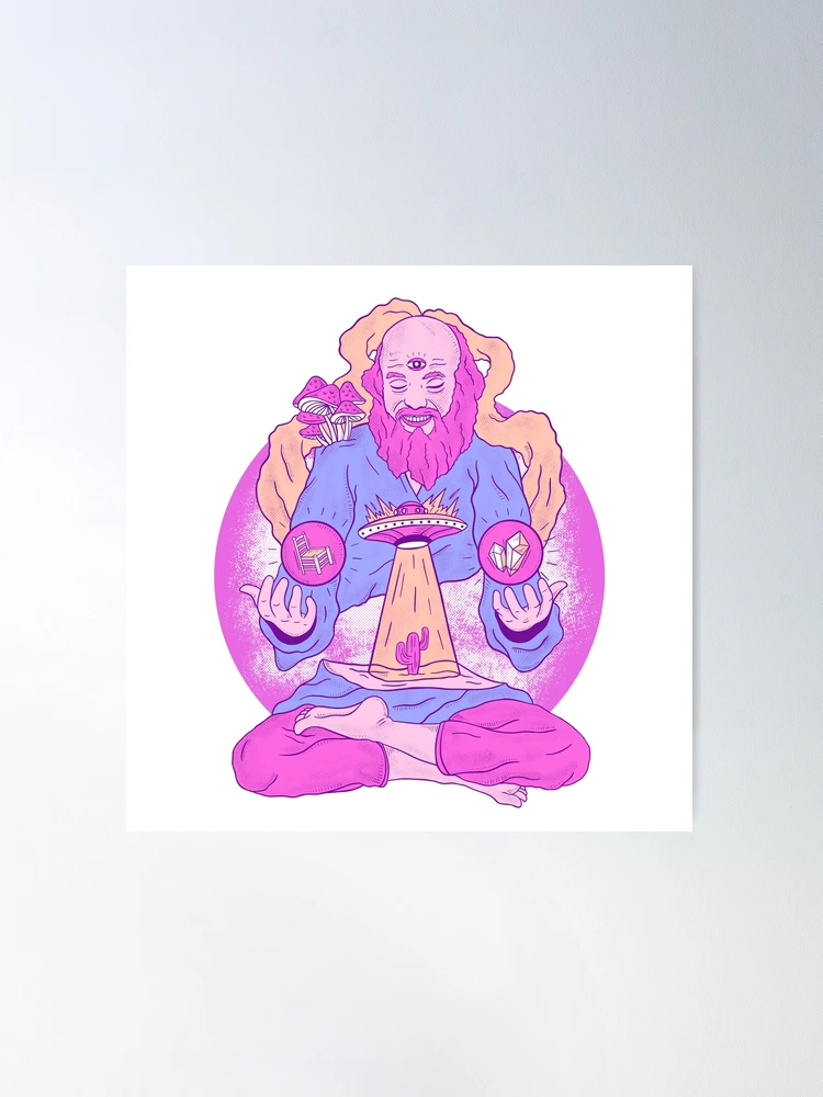 Smiling RamDass in a Spiritual journey Sticker for Sale by