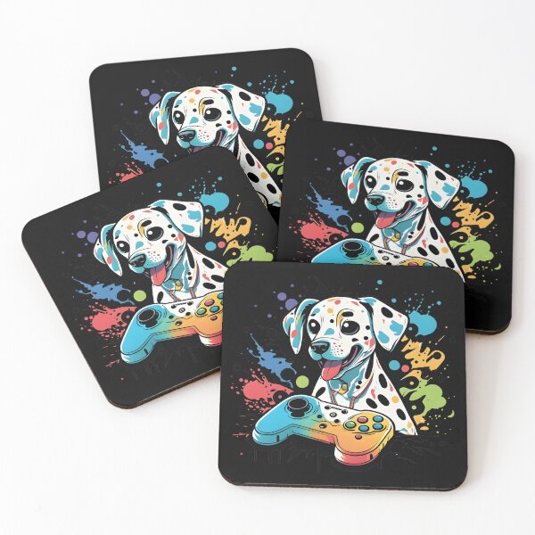 Item preview, Colorful Kawaii Dog Dalmatian Gamer designed and sold by Leonardo Palumbo.