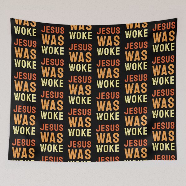 Item preview, Jesus Was Woke Vintage Retro Colors Text designed and sold by bolkibox.