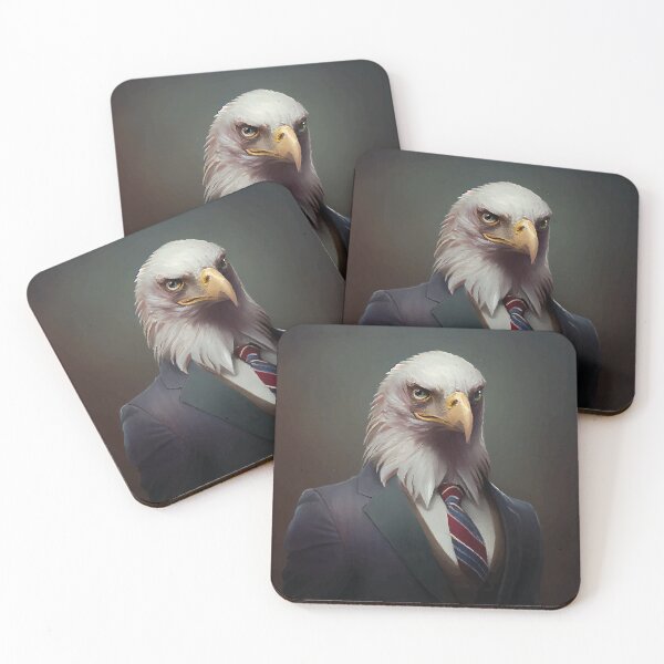Item preview, Old white eagle in blue suit designed and sold by MyHunkyDoryShop.