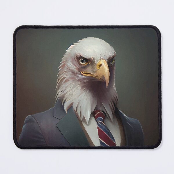 Item preview, Old white eagle in blue suit designed and sold by MyHunkyDoryShop.