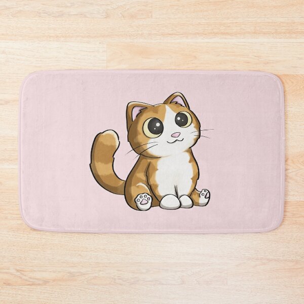 sneaky cat Bath Mat for Sale by lauragraves