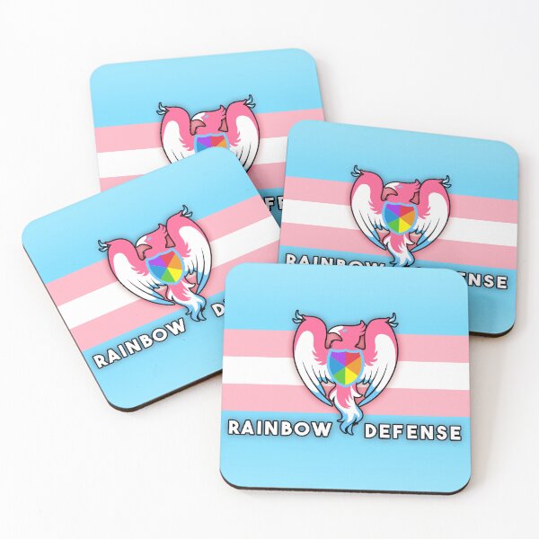 Item preview, Bandera Trans de la Coalición de Defensa del Arco Iris designed and sold by rainbowdefense.