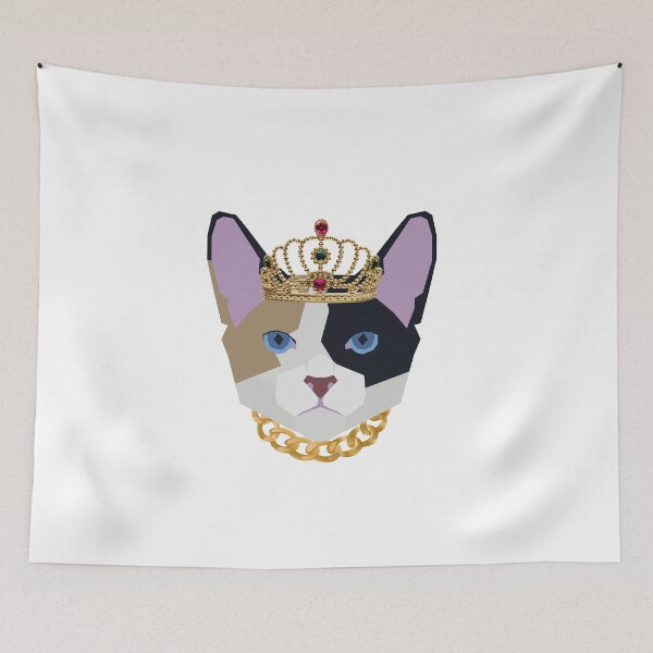 Item preview, Queen Cool Cat Face  designed and sold by DamarisArtDecor.