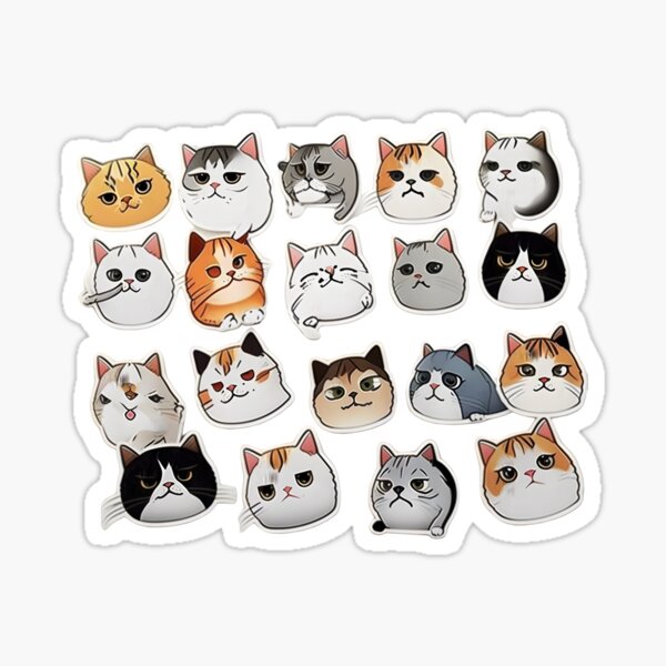 Stickers with Meme Cats Sticker with Cats Sticker for Sale by