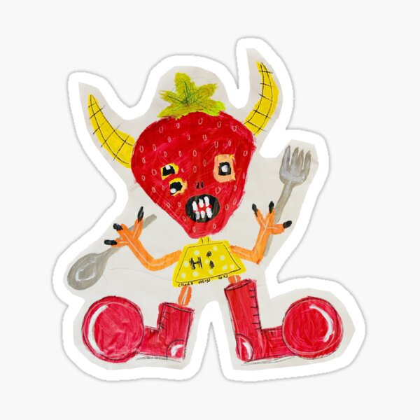 Item preview, Strawberry Devil Monster Art designed and sold by lana guerra.