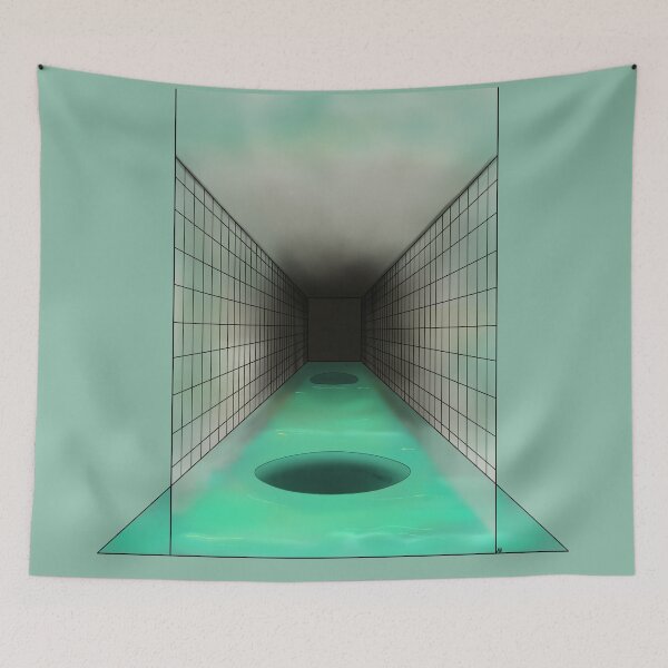 Item preview, Liminal Space Pool Corridor designed and sold by Ignniis.