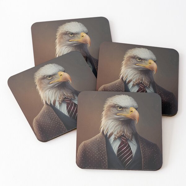 Item preview, Rich eagle in brown suit designed and sold by MyHunkyDoryShop.