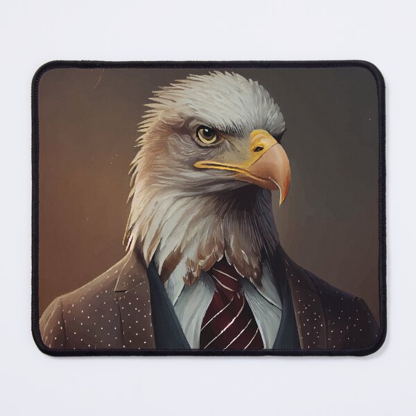 Item preview, Rich eagle in brown suit designed and sold by MyHunkyDoryShop.