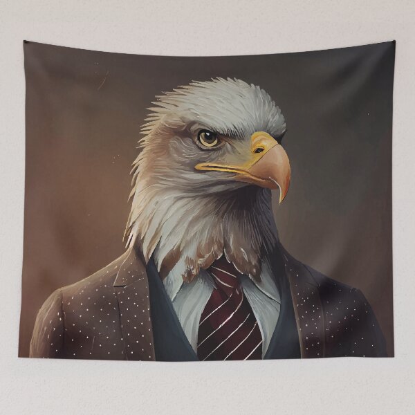 Item preview, Rich eagle in brown suit designed and sold by MyHunkyDoryShop.
