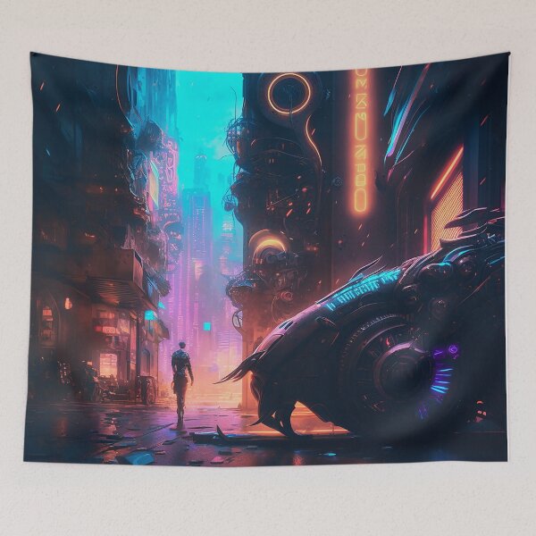 Item preview, CYBERPUNK FUTURE CITY LANDSCAPE designed and sold by elnixart.