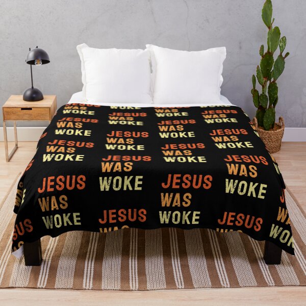 Item preview, Jesus Was Woke Vintage Retro Colors Text designed and sold by bolkibox.