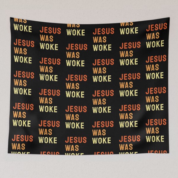 Item preview, Jesus Was Woke Vintage Retro Colors Text designed and sold by bolkibox.