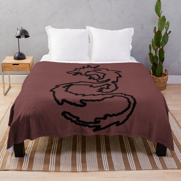 Item preview, Black Minimalist Dragon Rough Outline Thick Line Abstract Tattoo Style Distorted designed and sold by kattakitty.