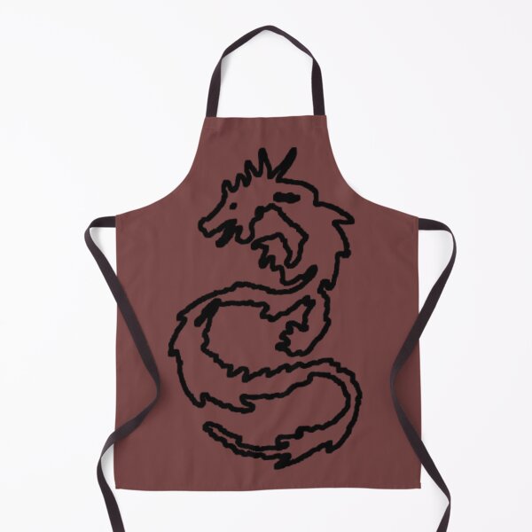 Item preview,  Black Minimalist Dragon Rough Outline Thick Line Abstract Tattoo Style Distorted designed and sold by kattakitty.