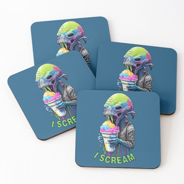 Item preview, Alien Eating Ice-Cream designed and sold by Arcult-Stickers.