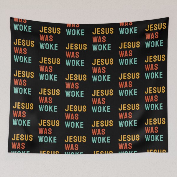 Item preview, Jesus Was Woke Vintage Retro Colors Text designed and sold by bolkibox.