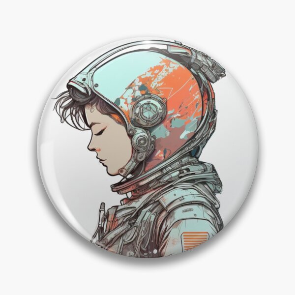 Artikelvorschau, Futuristic Colorful Astronaut Girl Vintage Aesthetic Lost in Space Scifi Cyberpunk Sticker entworfen und verkauft von mintflavor.