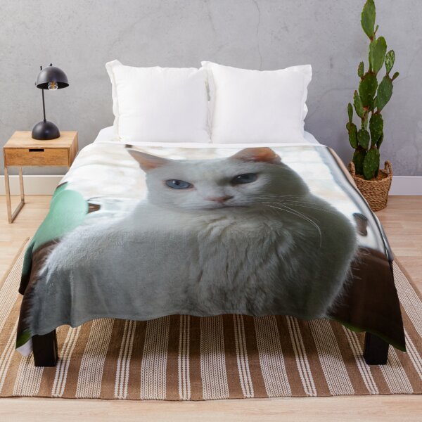 Item preview, White Cat Portrait designed and sold by Nalinne Jones.