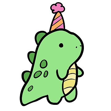 Dinosaur with a party hat