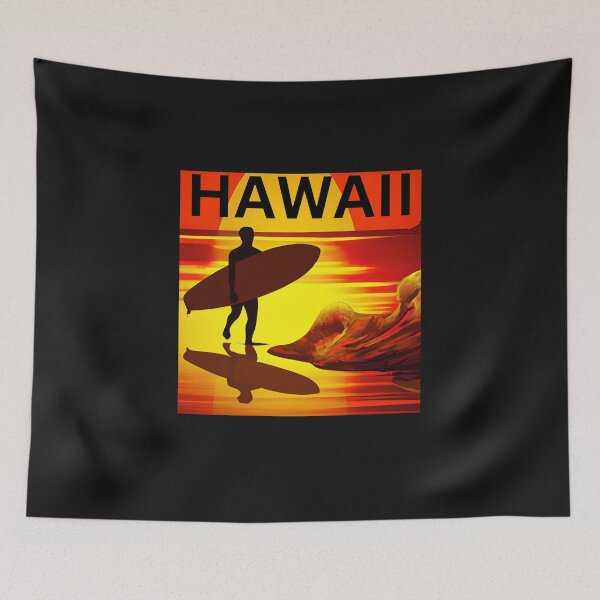 Item preview, VINTAGE HAWAII SURFING LABEL designed and sold by starfishstuff.
