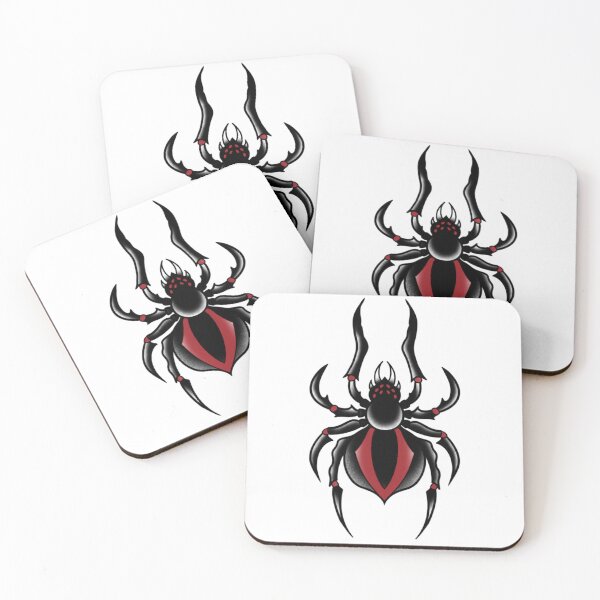 Item preview, Black and Red Traditional Tattoo Spider designed and sold by gabbynrodriguez.
