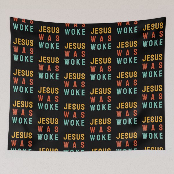 Item preview, Jesus Was Woke Vintage Retro Colors Text designed and sold by bolkibox.