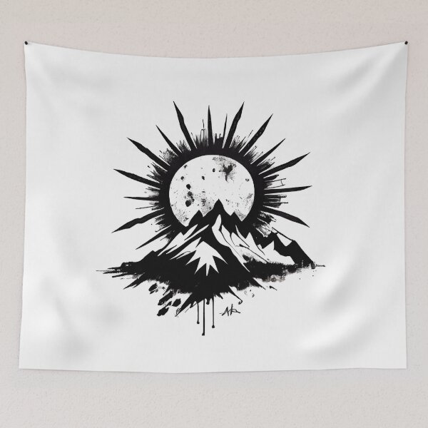 Item preview, Tribal Tattoo Mountain designed and sold by ShadowAndSlate.
