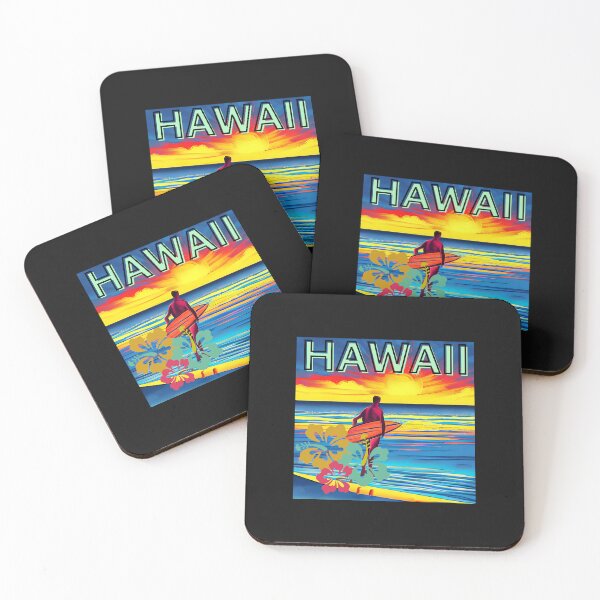 Item preview, VINTAGE HAWAII SURFING LABEL designed and sold by starfishstuff.