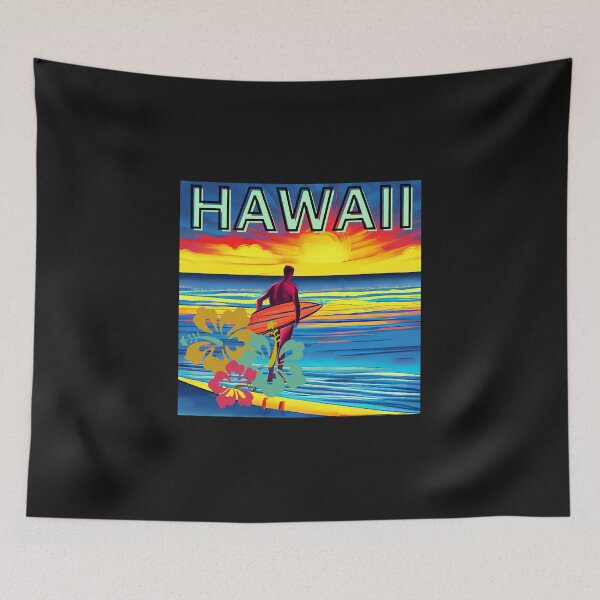 Item preview, VINTAGE HAWAII SURFING LABEL designed and sold by starfishstuff.