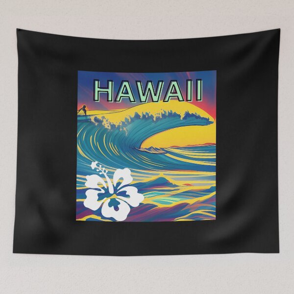 Item preview, VINTAGE HAWAII SURFING LABEL designed and sold by starfishstuff.