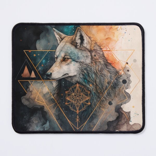 Item preview, Wolf Watercolor Fire And Ice designed and sold by MindsArtDesign.