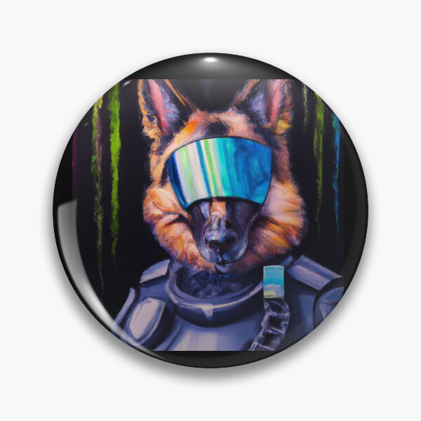 Item preview, Futuristic German Shepherd  designed and sold by GhostlierNation.