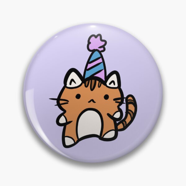Item preview, Doodle orange cat with a party hat designed and sold by dreamsclouds.