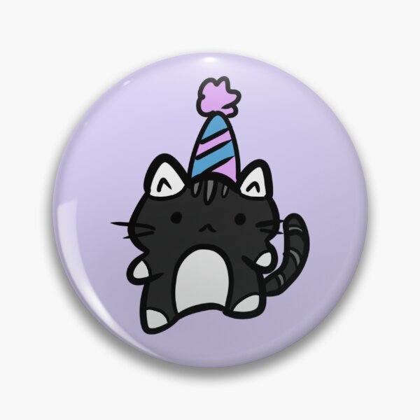 Item preview, Doodle black cat with a party hat designed and sold by dreamsclouds.