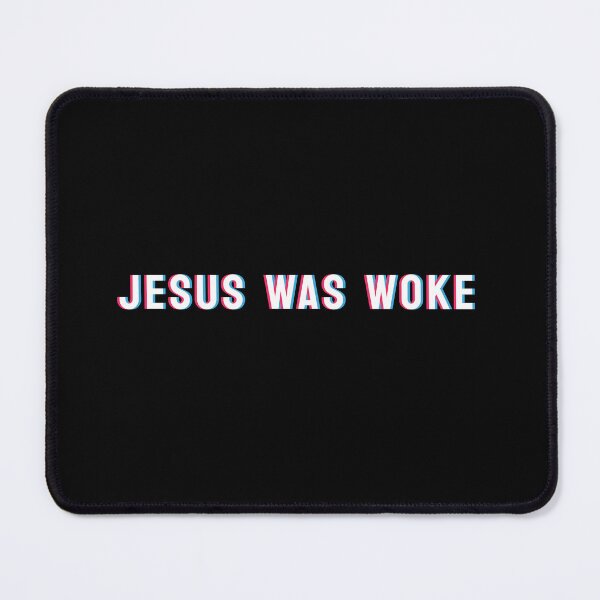 Item preview, Jesus Was Woke White Glitch Text designed and sold by bolkibox.